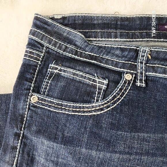 Size 19 x 37" Inseam Vigold Stretch Boot Jeans Tall Girls Dark Denim Vintage New - Picture 9 of 12